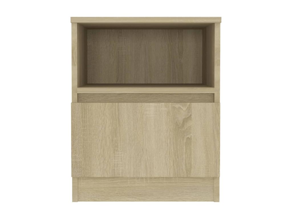 Tables de chevet 2 pièces Chêne Lysvia 40x40x50 cm Aggloméré XIWR60058