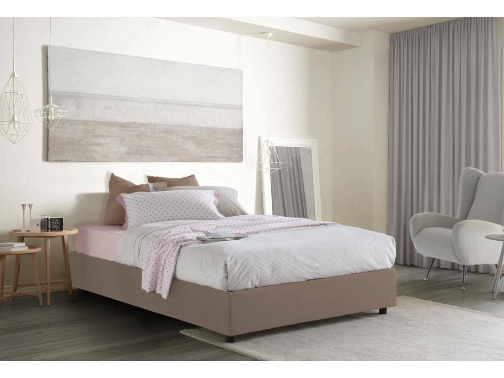 Lit double Lysvia Lit coffre avec revêtement en tissu Made in Italy Ouverture frontale avec matelas 160x190 cm inclus Lysvia PETJ04251
