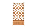 Jardinière avec treillis marron bois massif de sapin DPHI63434