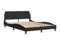 Lit avec matelas noir 140x190 cm velours JPLY67599