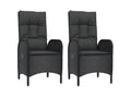 Chaises d'extérieur lot de 2 Résine tressée Noir LDCQ75410