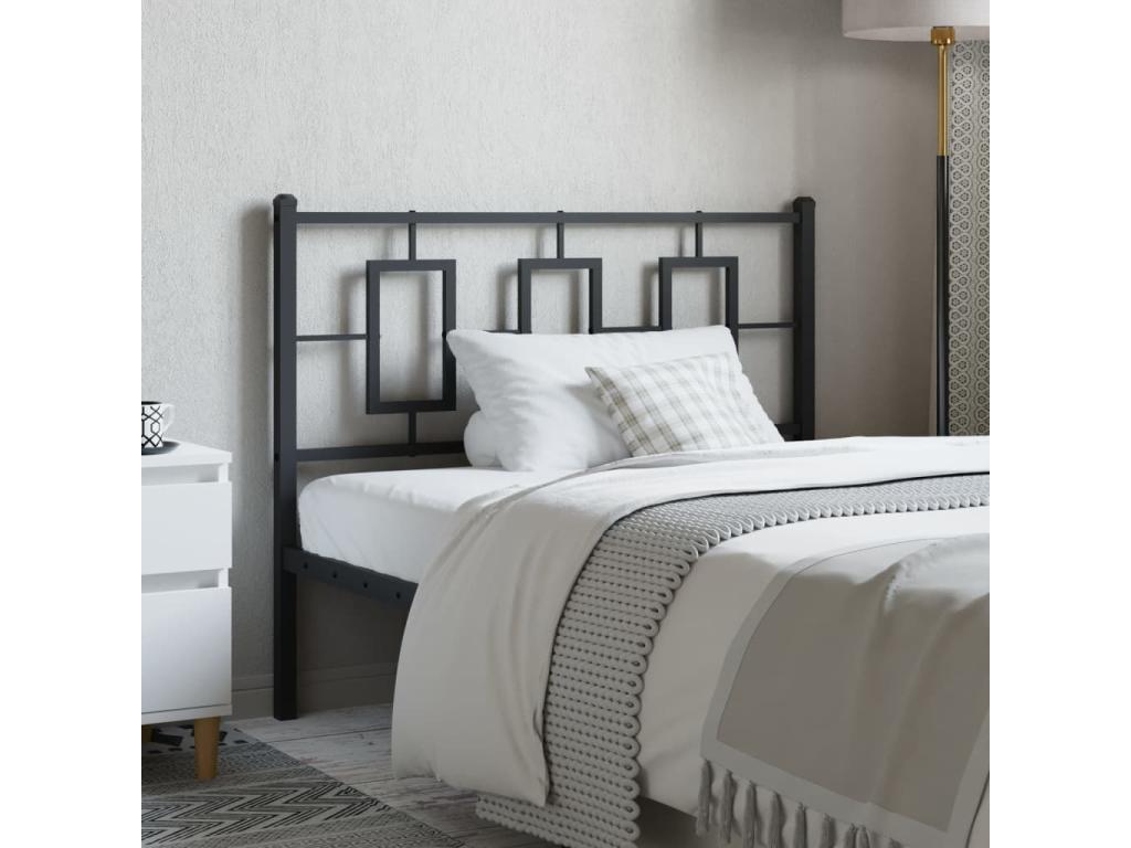 Tête de lit métal noir 107cm NHBZ67864