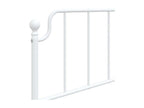 Cadre de lit métal sans matelas avec pied de lit blanc 75x190cm UXDP23322
