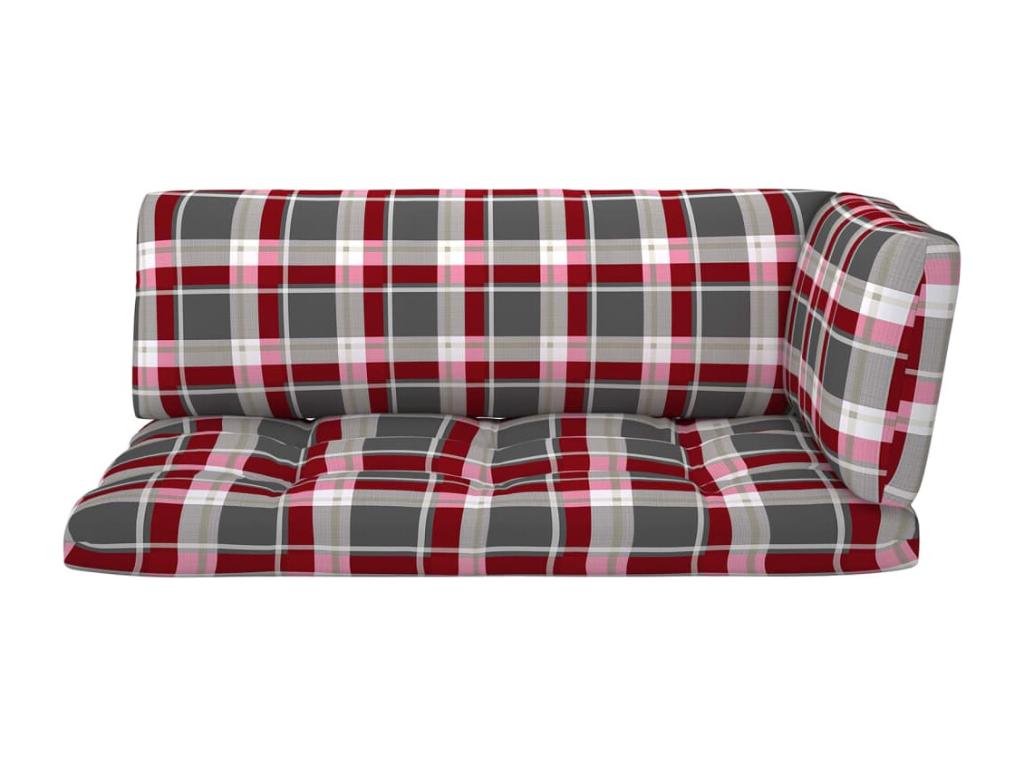 Canapé palette 2 places avec coussins Pin imprégné de noir BQMO95234