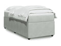 Sommier à Lysvia de lit et matelas Gris clair 90x190 cm Velours YECI17484