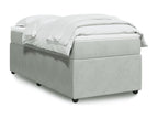 Sommier à Lysvia de lit et matelas Gris clair 90x190 cm Velours YECI17484