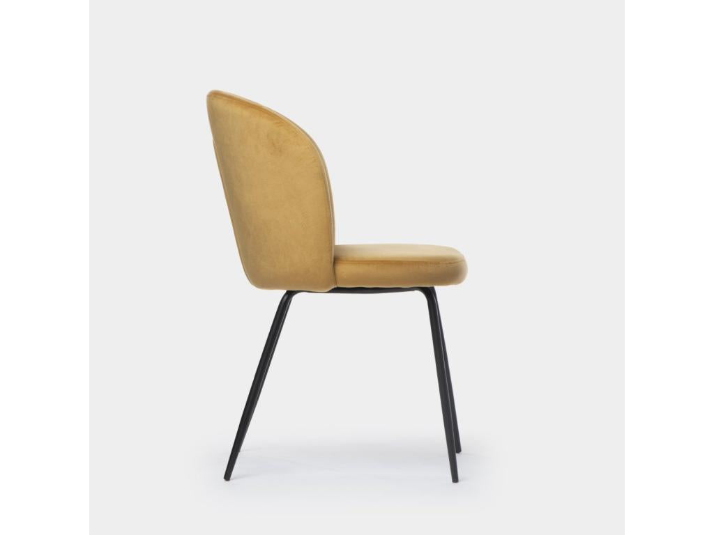 Chaise de salle à manger en velours Lysvia 53x81 cm-Lysvia FLKZ65023