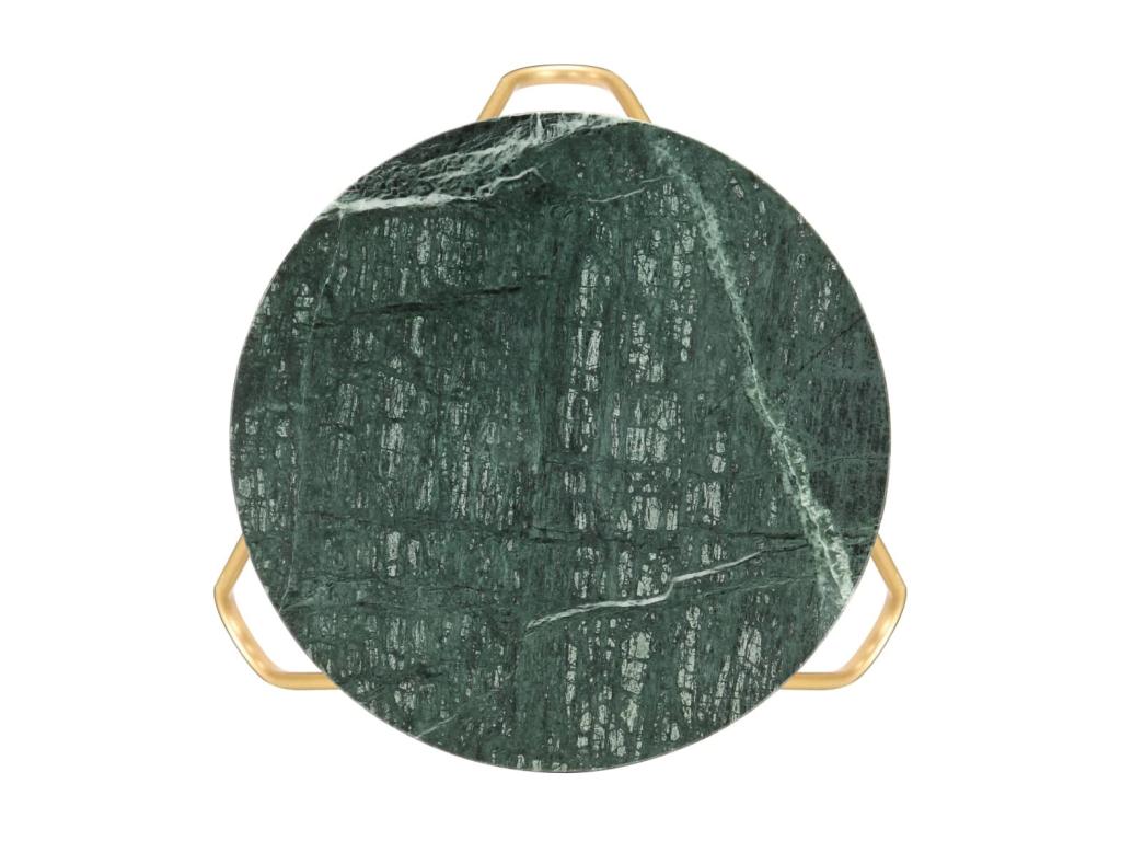 Table basse Vert 40x40x40 cm Pierre et texture marbre véritable RIEB28397