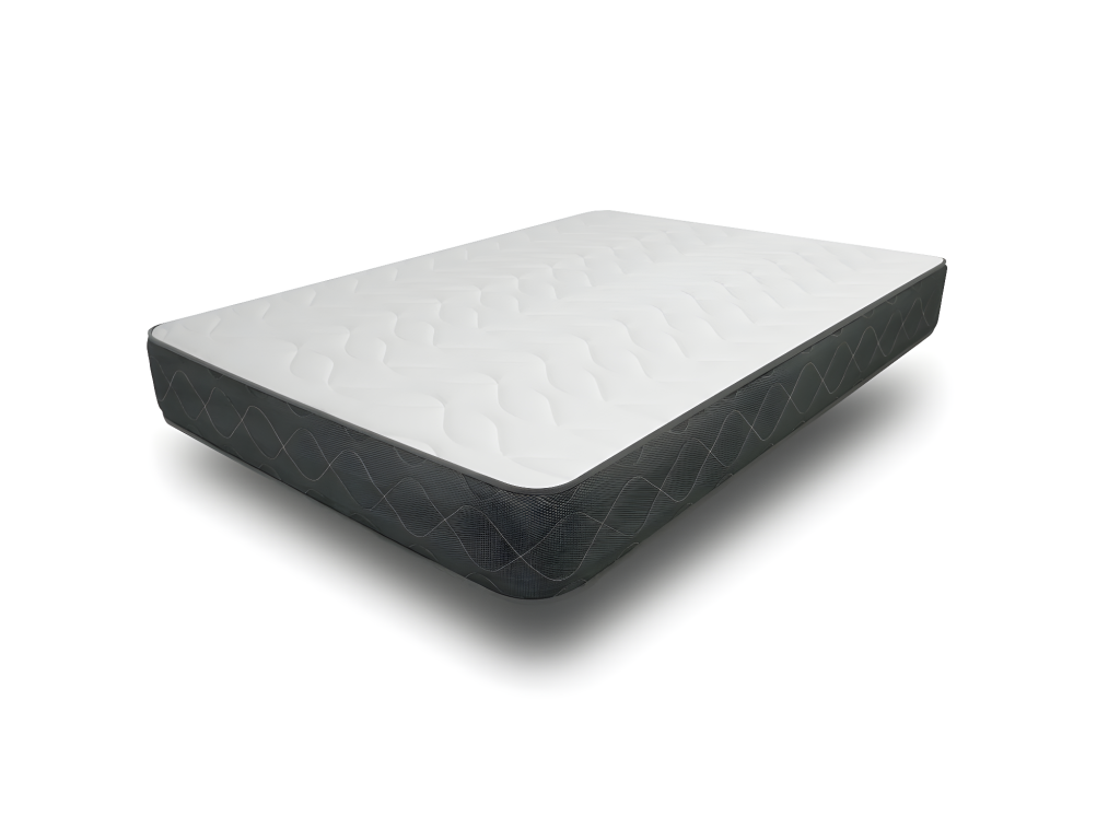 Ensemble Matelas mousse Luxe - 160x200 - mousse et Sommier noir GONZ93566