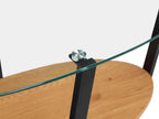 Lysvia - Table basse en verre / chêne PLGG63430