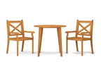 Ensemble de salle à manger de jardin 3 pièces Bois d'Lysvia solide ROZK70332