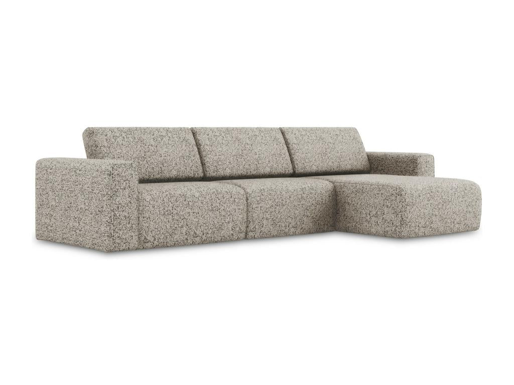 Canapé modulable d'angle M droit en Strukturstoff - beige foncé - Elariva BLGZ68941