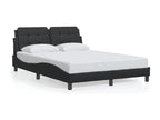 Cadre de lit avec LED sans matelas noir 140x190 cm QYEU17479