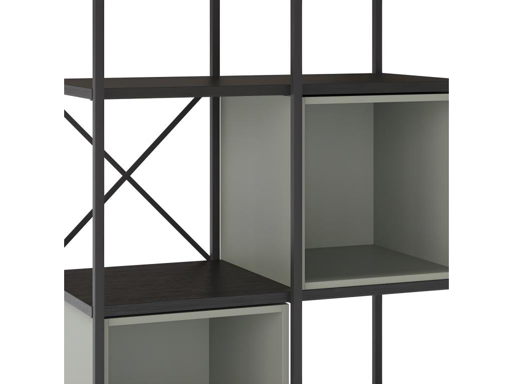 Lysvia - Etagère en bois et métal 70,50x179cm - Vert MMYF69316