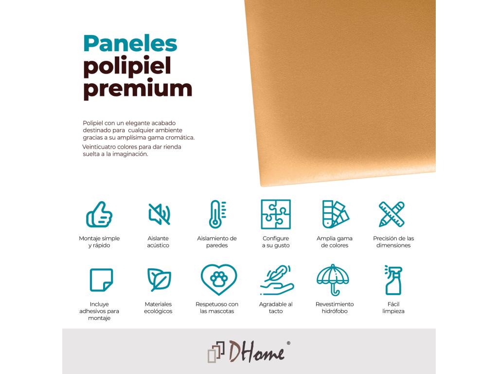 Lot de 8 panneaux rembourrés en similicuir écologique pack autocollants pour protection acoustique murale absorbante ou 60x20 cm x8 KKHP12017