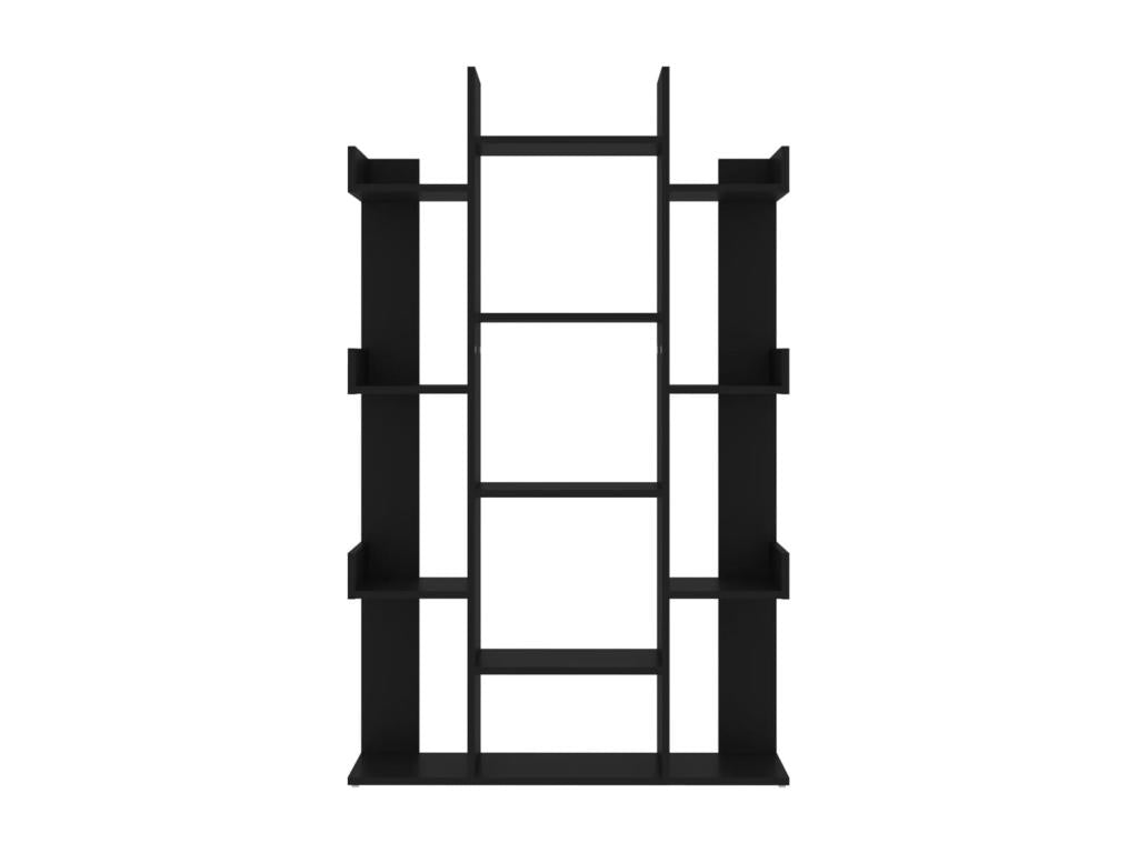 Bibliothèque Noir 86x25,5x140 cm Aggloméré YBVI06728