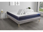 Pack prêt à dormir matelas Latex Mémoire de forme Lysvia 200x200 cm sommier Lysvia gris 2 oreillers couette IZFY84856