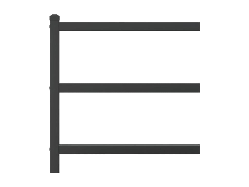 Cadre de lit métal avec tête de lit noir 80x200 cm CQSA91040