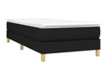 Sommier à Lysvia de lit avec matelas Noir 90x190 cm Tissu KPZM99478