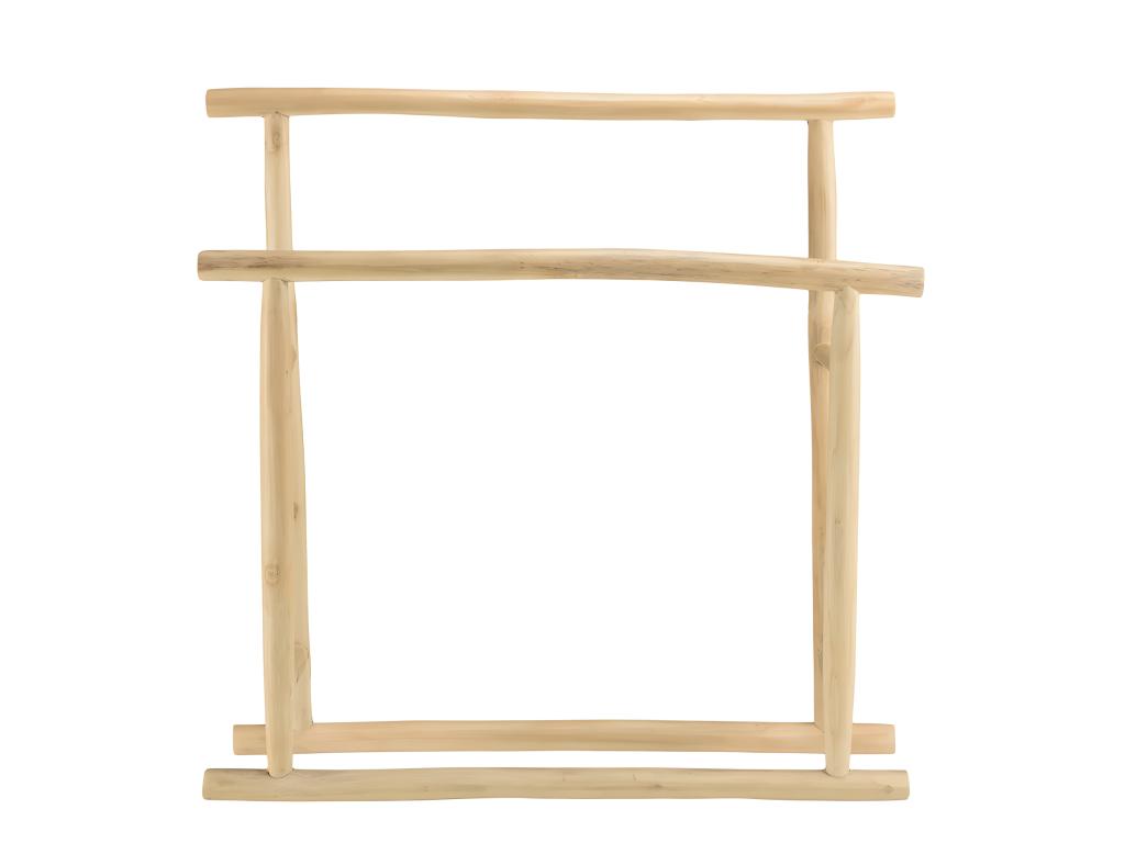 Elariva - Porte-serviettes double portant en teck naturel YFWI61287