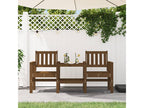 Banc de jardin avec table 2 places brun miel bois massif de pin RQBI27190