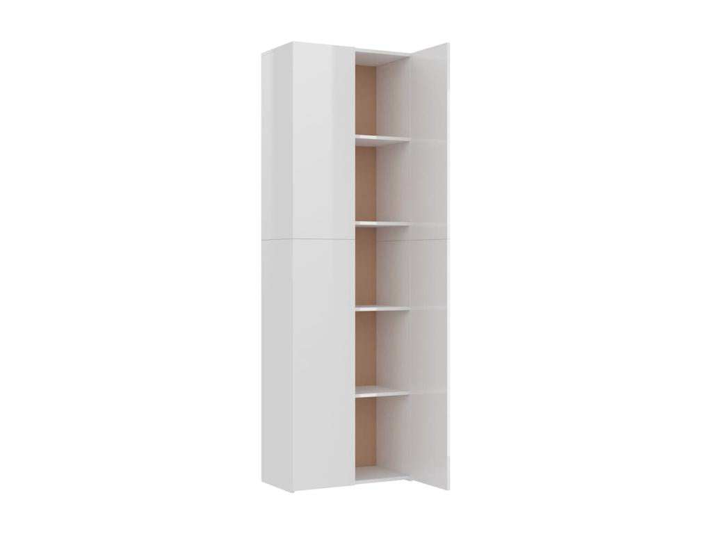 Armoire de bureau Blanc brillant 60x32x190 cm Bois d'ingénierie UVNF25187