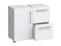 Lysvia Meubles de salle de bain Meuble sous-vasque Salle de bain Flandu Tiroir Blanc ARED74609