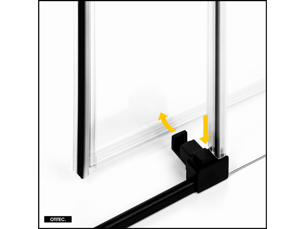 Porte de Douche Coulissante avec Paroi Latérale - 80x90x200 - NOIR MAT - PRIME HVPK91913