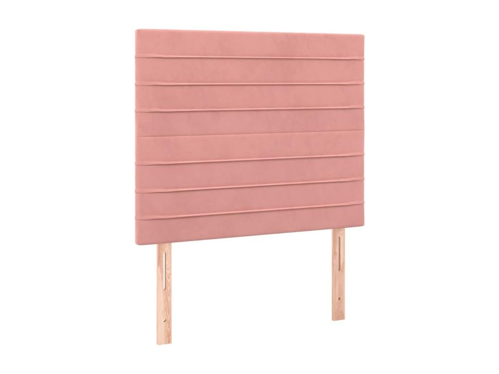 Cadre de lit avec tête de lit Rose 90x200 cm Velours YZEZ43276