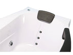 Baignoire blanc 180x96 cm avec verre frontal 9 jets – Elariva YFMU64111