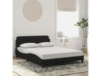 Lit avec matelas noir 140x190 cm velours JPLY67599