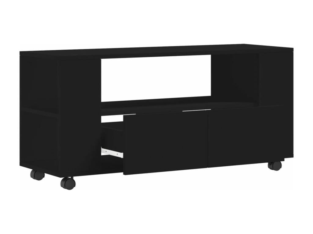 Meuble TV noir 102x34,5x43 cm bois d'ingénierie TXFB74102