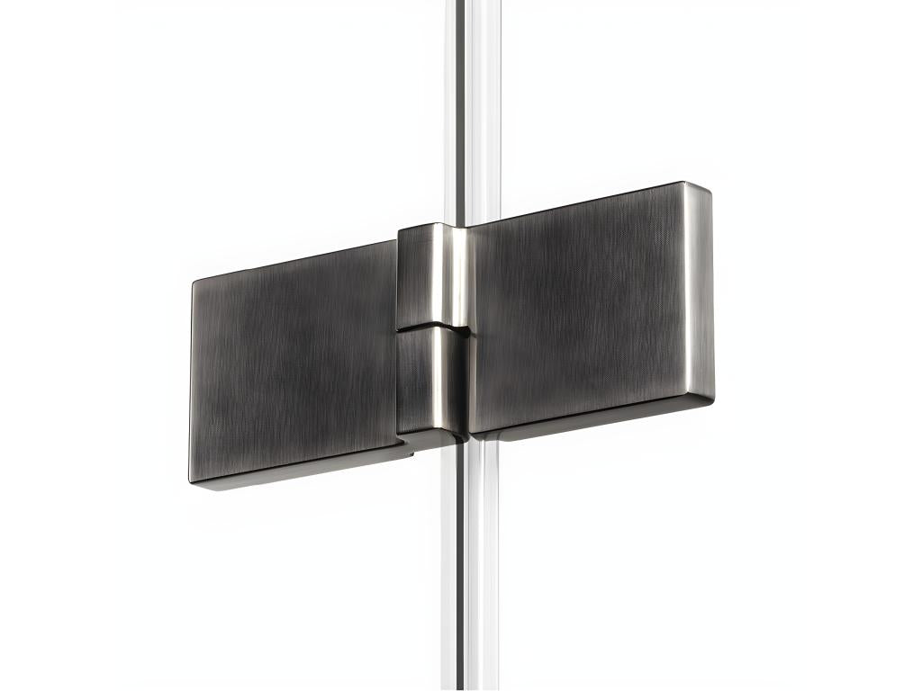 Cabine de douche inox brossé 100x120cm pivotante droite ElarivaElariva accès de face FVRT90088