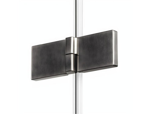 Cabine de douche inox brossé 100x120cm pivotante droite ElarivaElariva accès de face FVRT90088