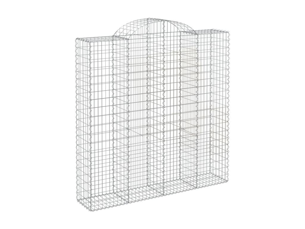 Paniers à gabions arqués 4 pcs 200x50x200-220 Fer galvanisé YYAW33894