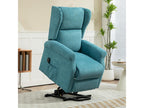 Fauteuil de relaxation électrique fauteuil releveur inclinable avec repose-pied réglable lin bleu ECIE68238