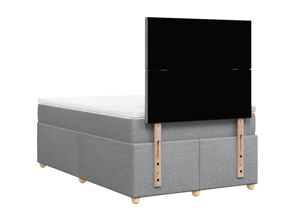 Sommier à Dormeva de lit avec matelas Gris clair 120x200cm Tissu FGWM59081