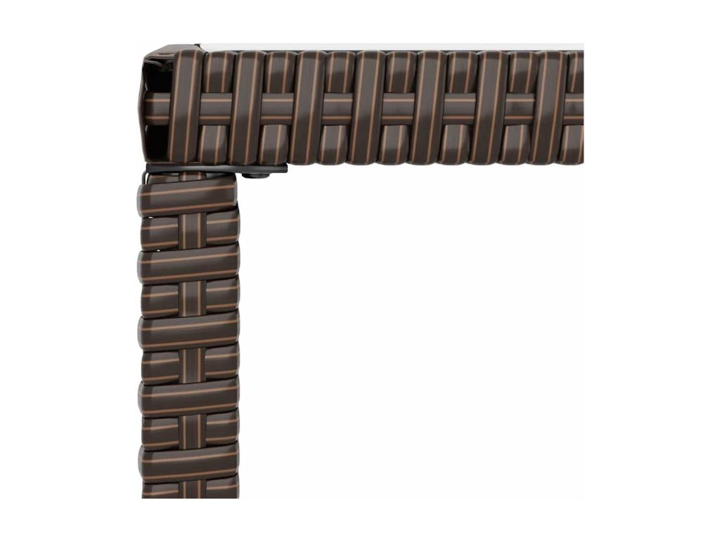 Salon de jardin 4 pcs avec coussins Marron Résine tressée WEZI86837