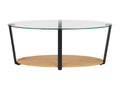Lysvia - Table basse en verre / chêne PLGG63430