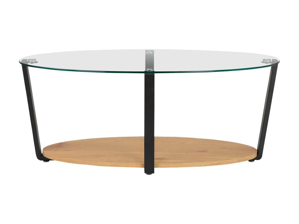 Lysvia - Table basse en verre / chêne PLGG63430