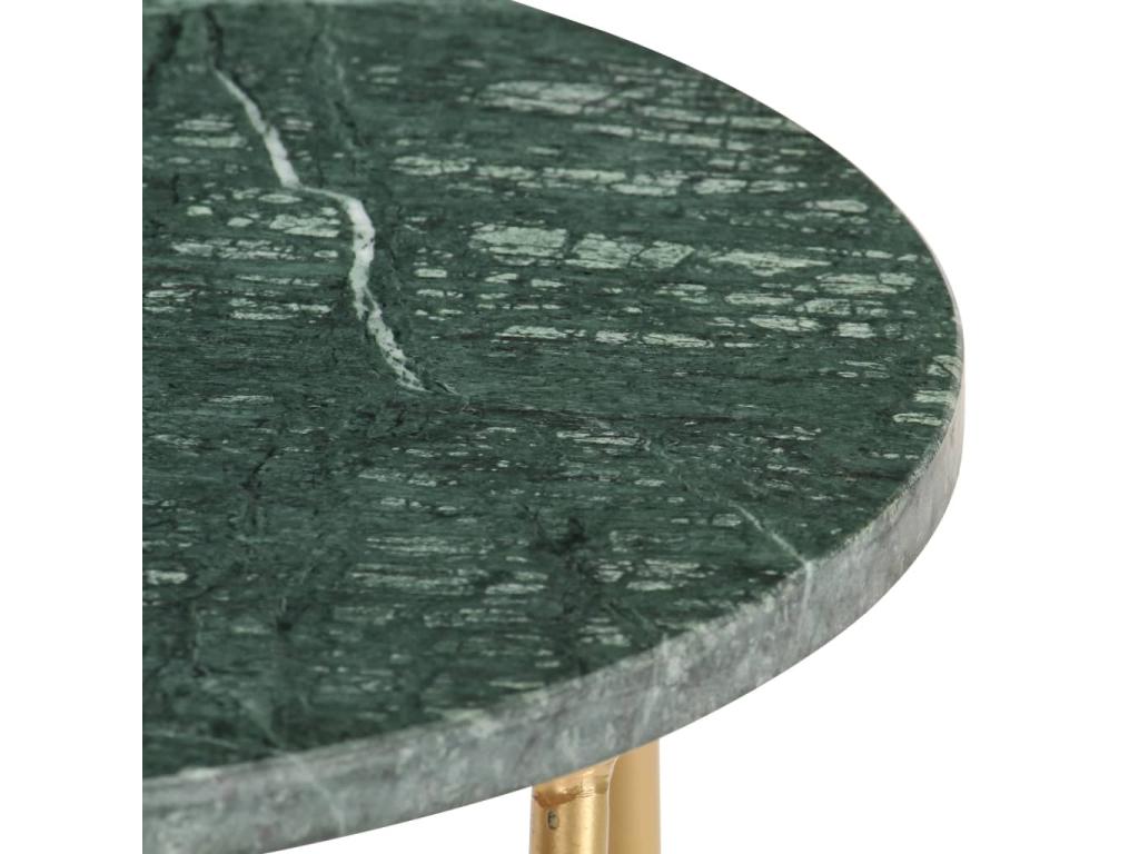 Table basse Vert 40x40x40 cm Pierre et texture marbre véritable RIEB28397