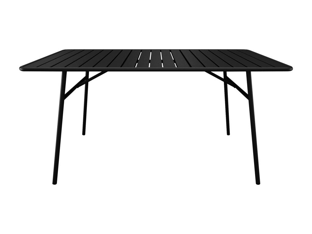 Table de jardin L.160 cm en métal - Noir - Elariva DDYI21737