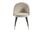 Lot de 6 chaises en velours et métal - Beige - Lysvia OSSX67150