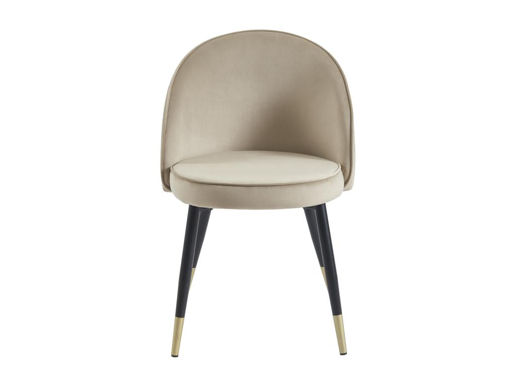 Lot de 6 chaises en velours et métal - Beige - Lysvia OSSX67150