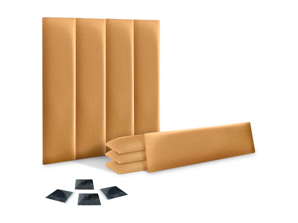 Lot de 8 panneaux rembourrés en similicuir écologique pack autocollants pour protection acoustique murale absorbante ou 60x20 cm x8 KKHP12017