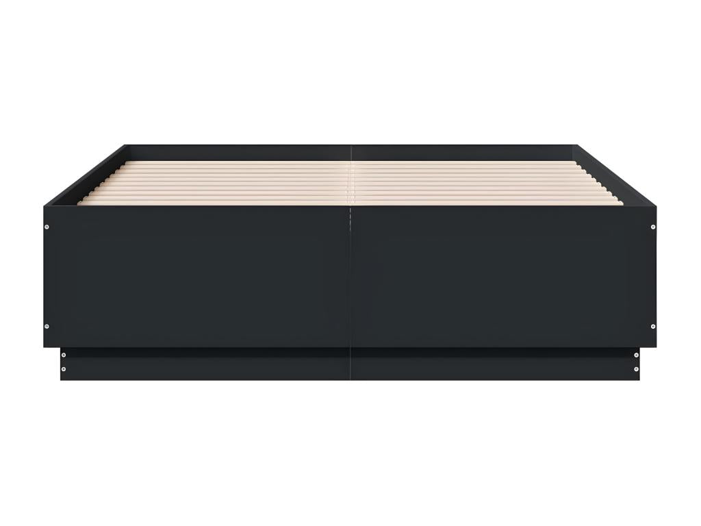 Cadre de lit avec LED sans matelas noir 140x190 cm GWEX85558