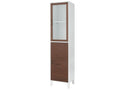 Lysvia Home Lysvia Armoire à linge moderne en bois Noyer/Blanc RRDW00797