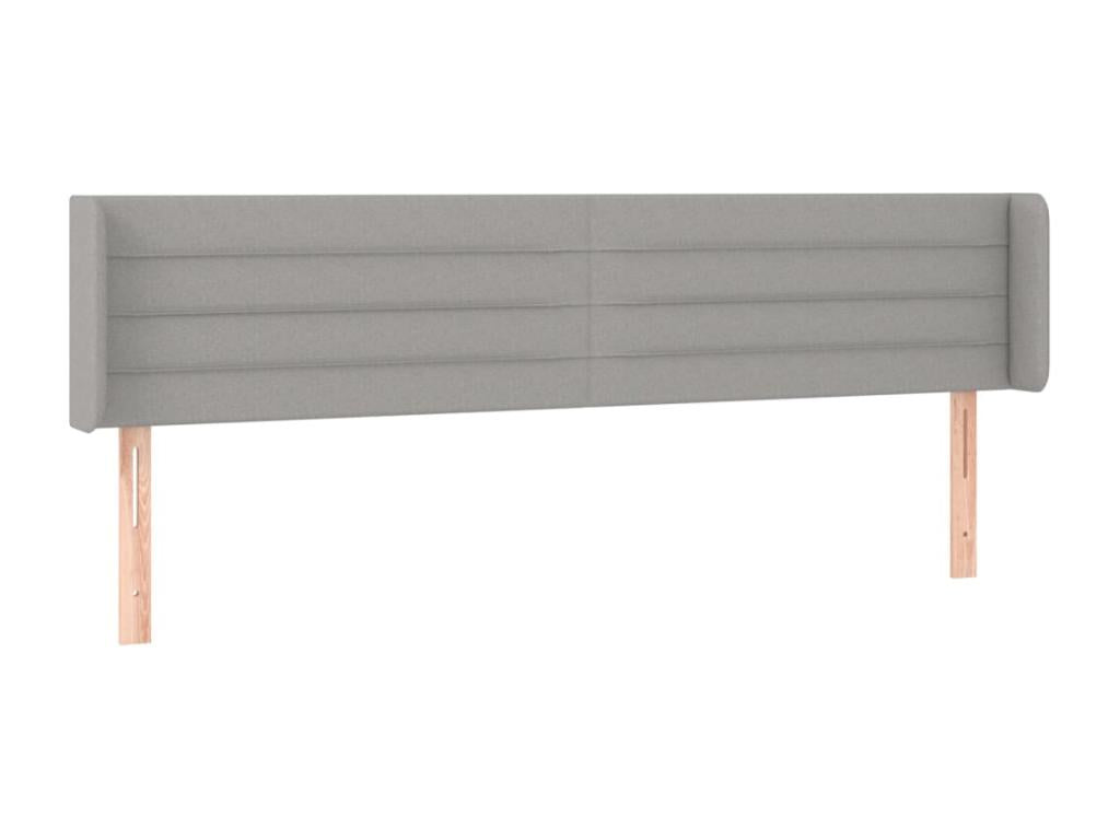 Tête de lit à LED Gris clair 183x16x78/88 cm Tissu JZMO16691