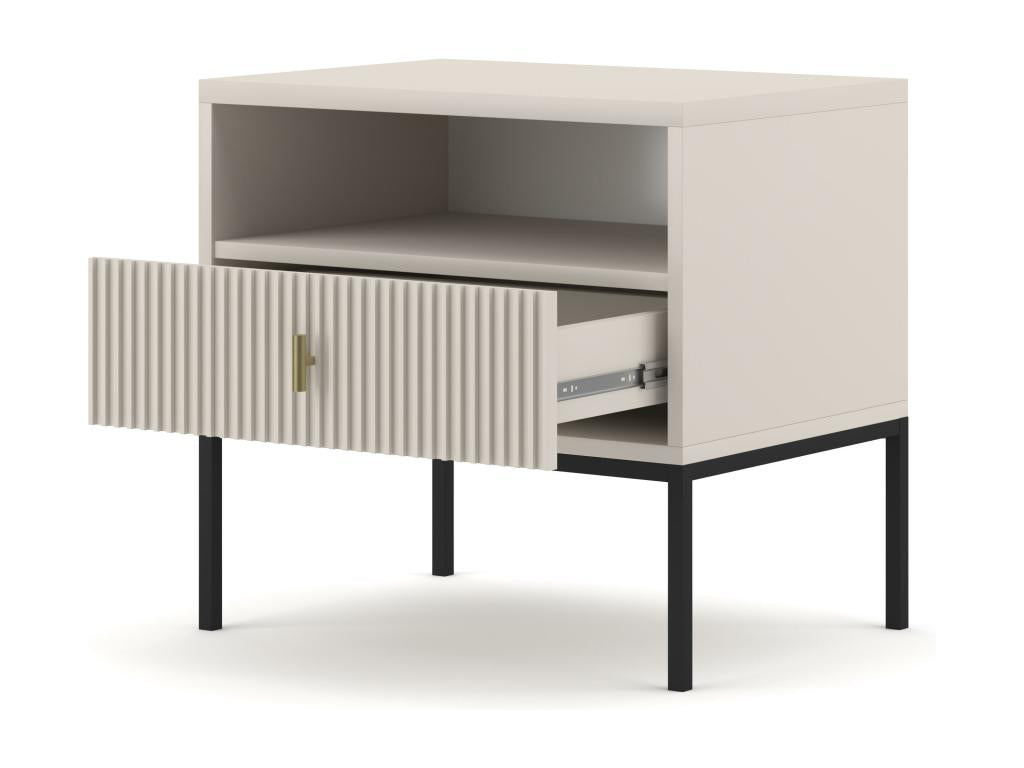 Table De Chevet NS54 1D 54x39x52 Beige JEJY20197