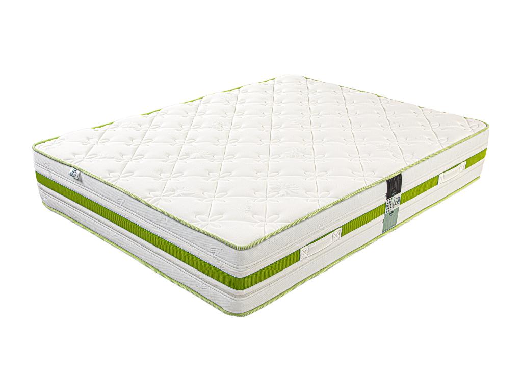 Matelas 160x200 cm 30 cm mémoire de forme ferme 2 oreillers couette QRMW38695